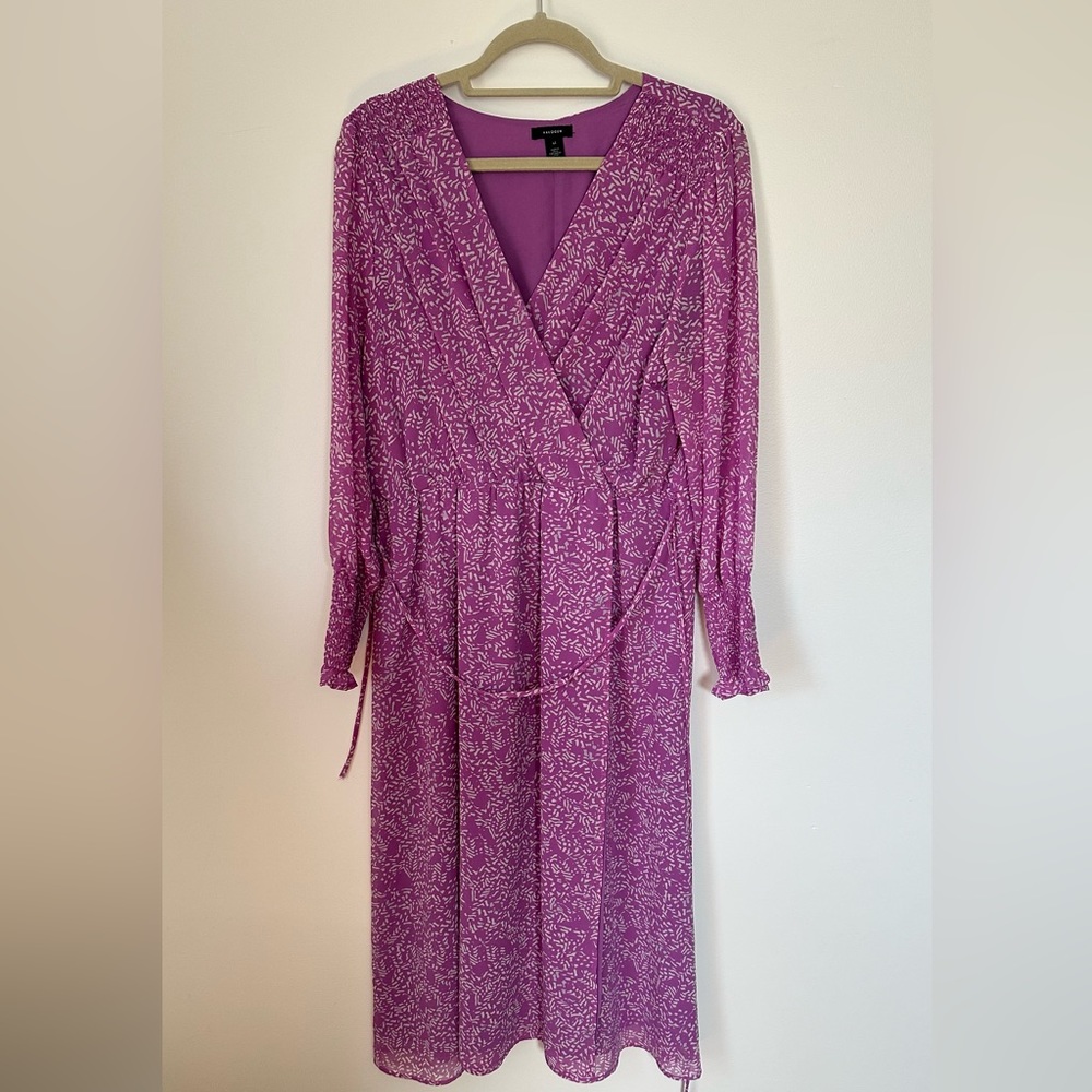 Halogen Long Sleeve Midi Dresd